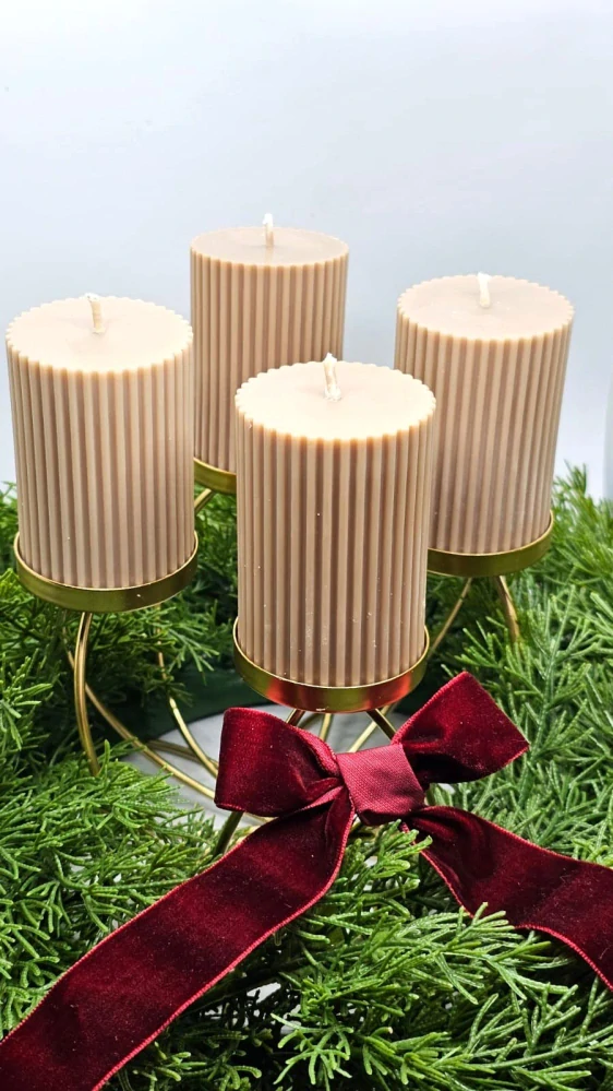 Adventné sviečky Viktória S béžová